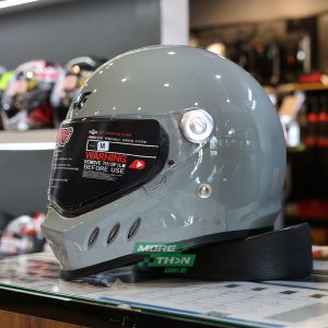 หมวกกันน็อค BRG RETRO Gloss Silver