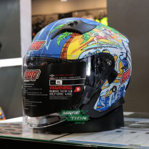 หมวกกันน็อค BRG BR-20 Shark Attack Matt Blue