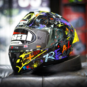 หมวกกันน็อค REAL รุ่น Falcon Spyder Black/Yellow