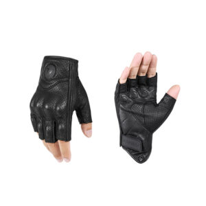 ถุงมือ MOTOWOLF รุ่น Half Finger Sheep Leather Black 0302B (ครึ่งนิ้ว)