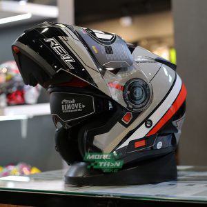 หมวกกันน็อค REAL รุ่น Storm Force Red/Grey