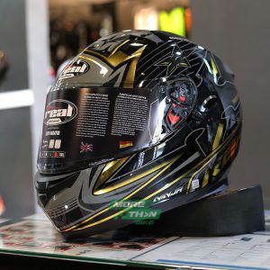 หมวกกันน็อค REAL รุ่น T-Hawk Ninja Matt Black/Gold (สีเงา)