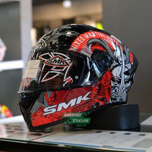 หมวกกันน็อค SMK รุ่น STELLAR Samurai Grey/Red