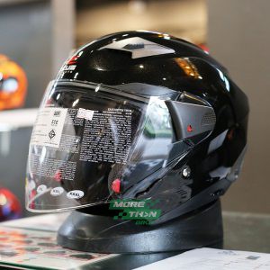 หมวกกันน็อค ZEUS ZS-611E ลาย Black (สีดำเงา)