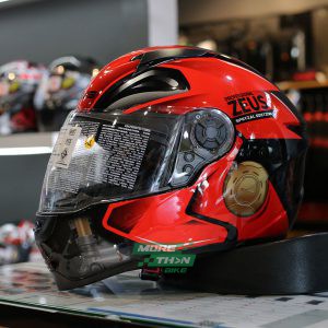 หมวกกันน็อค ZEUS ZS-811A ลาย Racer Black/Red