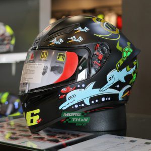 หมวกกันน็อค AGV K-1 WHITE ZOO MATT BLACK