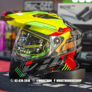 หมวกกันน็อค Axor รุ่น X-Cross Dual ลาย Gambling Black/Neon