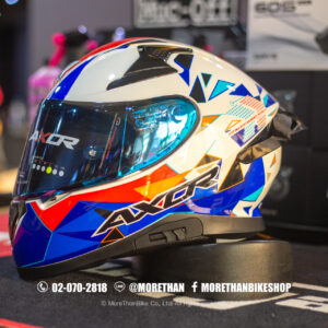 หมวกกันน็อค AXOR รุ่น Apex ลาย Prism White/Blue