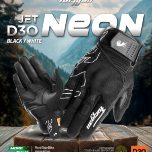 ถุงมือ Furygan รุ่น JET NEON D3O ลาย Black/White