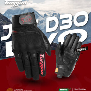 ถุงมือ Furygan รุ่น JET D3O EVO ลาย Black/Red