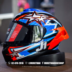 หมวกกันน็อค Just1 รุ่น J-STR ลาย Astro Red Blue Black Gloss