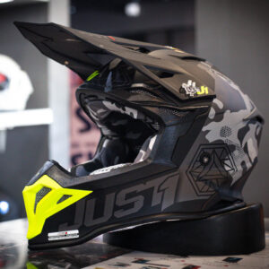 JUST1 J39 KINETIC CAMO FLUO YELLOW RED BLACK MATT