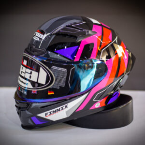 หมวกกันน็อค REAL รุ่น Finnix Awalon ลาย Black/Pink/Grey