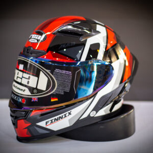 หมวกกันน็อค REAL รุ่น Finnix Awalon ลาย Black/Red/White