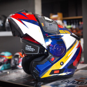 หมวกกันน็อค REAL รุ่น Storm Cyclone ลาย Blue/Red