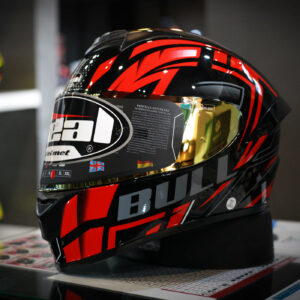 หมวกกันน็อค Real Thunder Toro OX Black/Red