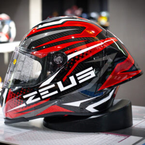 หมวกกันน็อค ZEUS รุ่น ZS-1900B ลาย Lighting Red