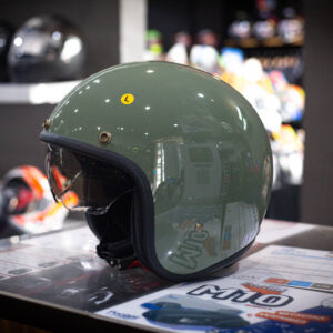 หมวกกันน็อค ZEUS รุ่น ZS-388 Retro Light Army Green