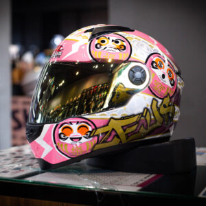 หมวกกันน็อค ZEUS รุ่น ZS-811A ลาย DARUMA White Pink