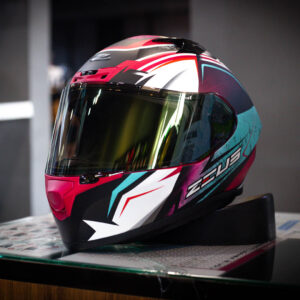 หมวกกันน็อค Zeus รุ่น ZS-826 Matt Pink/Blue